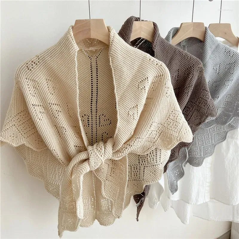 Scarves Solid Triangle Shoulder Shawl Women Casual Travel Camping Outerwear Detachable Collars Shirt Blouse Dress Shawls Scarf