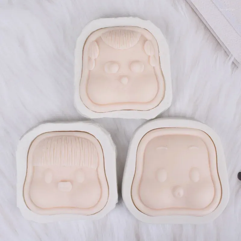 Bakformar doodle face fondant silikon mögel gelé pudding diy bil dekoration handgjorda tvål mögel 252-3