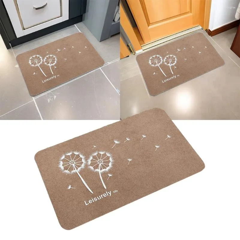 Tapis de porte de porte non glisse élégant pour la cuisine et le balcon facile à nettoyer Taraxacum imprimé durable 40 120