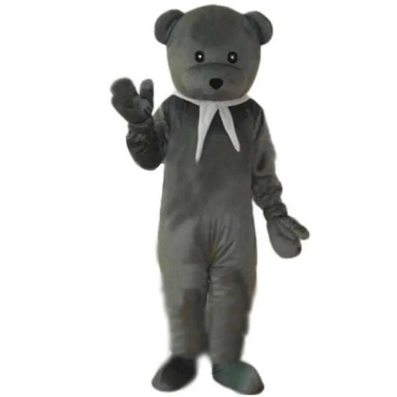 2024 Halloween Size per adulti Grey Bear Mascot Suit Abbigliamento da cartone animato da cartone animato per adulti per adulti abiti da cartone animato