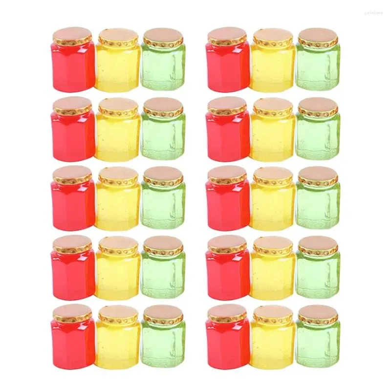 Storage Bottles 30pcs Simulation Mini Candy Jar House Honey Decorations Children Toys