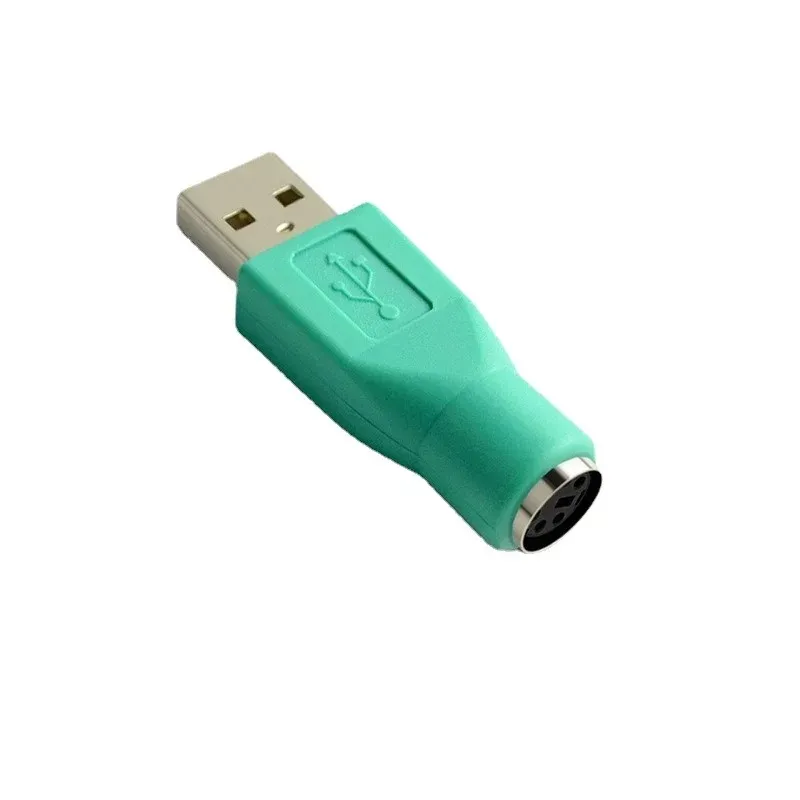 Masculino USB portátil para PS/2 Female Adapter Converter Connector USB para PC para o mouse do teclado Sony PS2