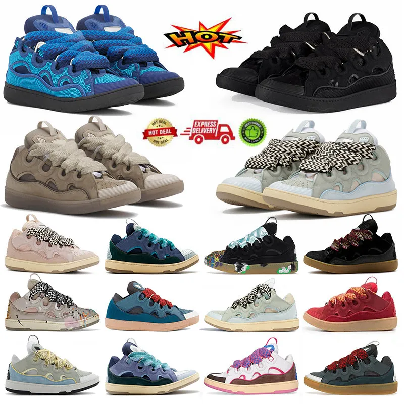 Scarpe da design in maglia lavines scarpe da uomo da donna laceup straordinaria sneaker lanti lanti in pelle guscio in pelle sneaker lavassini Lavani a vite in gomma plavatta nappa scarpa