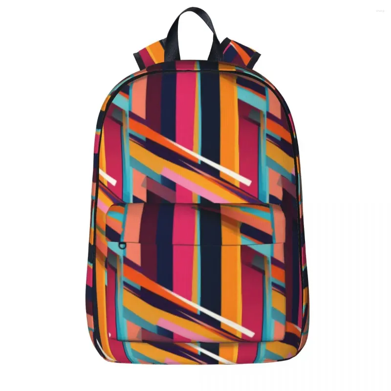 Backpack Colors of the 80's Backpacks meninos garotas bookbag estudantes bolsas escolares desenho animado crianças mochila laptop bolsa de ombro