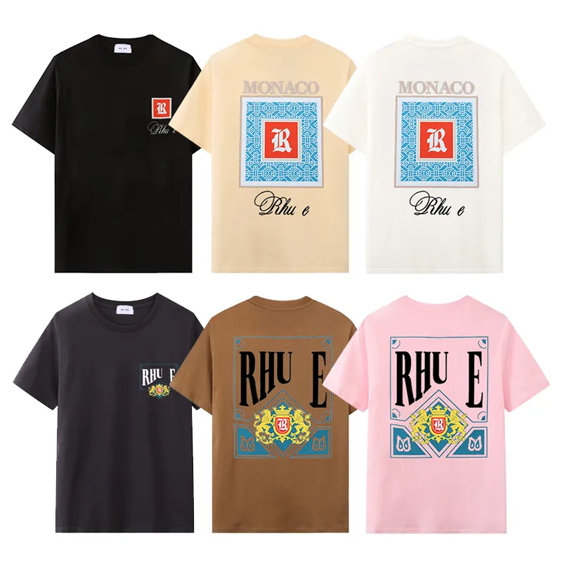 T-shirt pour hommes T-shirt Brand de luxe Rhu t shirts pour hommes à manches courtes t-shirts d'été hip hop streetwear tops shorts vêtements vêtements diverses couleurs 22