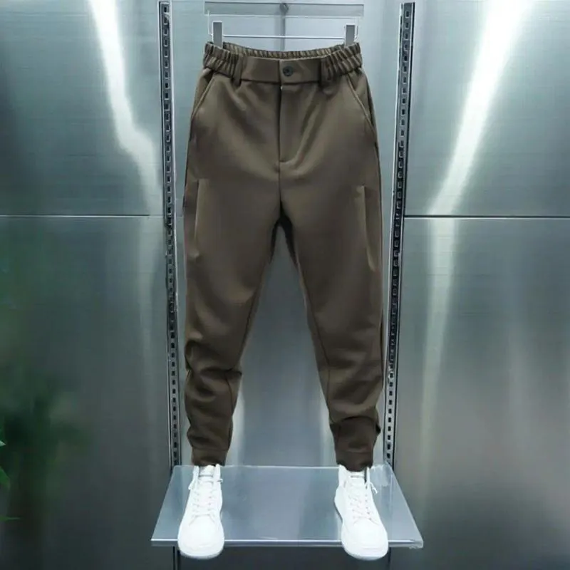 Pantalon pour hommes bouton de taille élastique