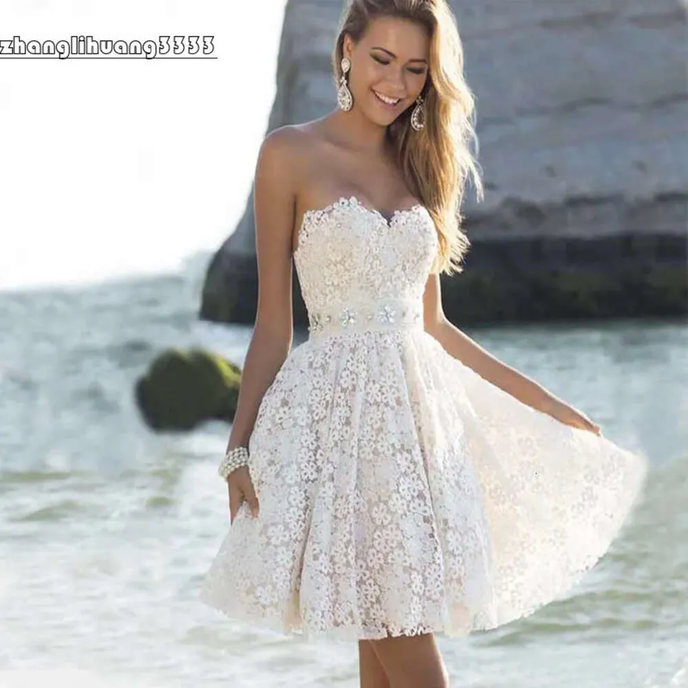 And 2024 European American Fashion Summer New Women's White Floral Wrap Chest Hollowed Out Puffy Sleeveless One Line Collar Elegant Evening Dress