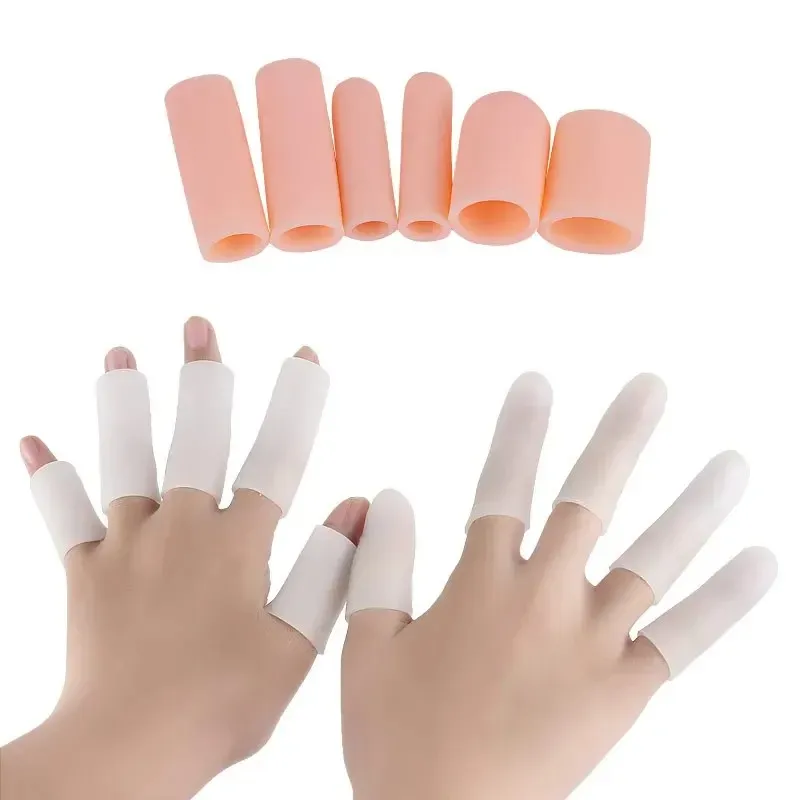 2/5st mjuk silikonfingerskydd gelrör Little Toe Protector Corn smärtlindring Hylsa TOE -separatorer Fotvårdsverktyg