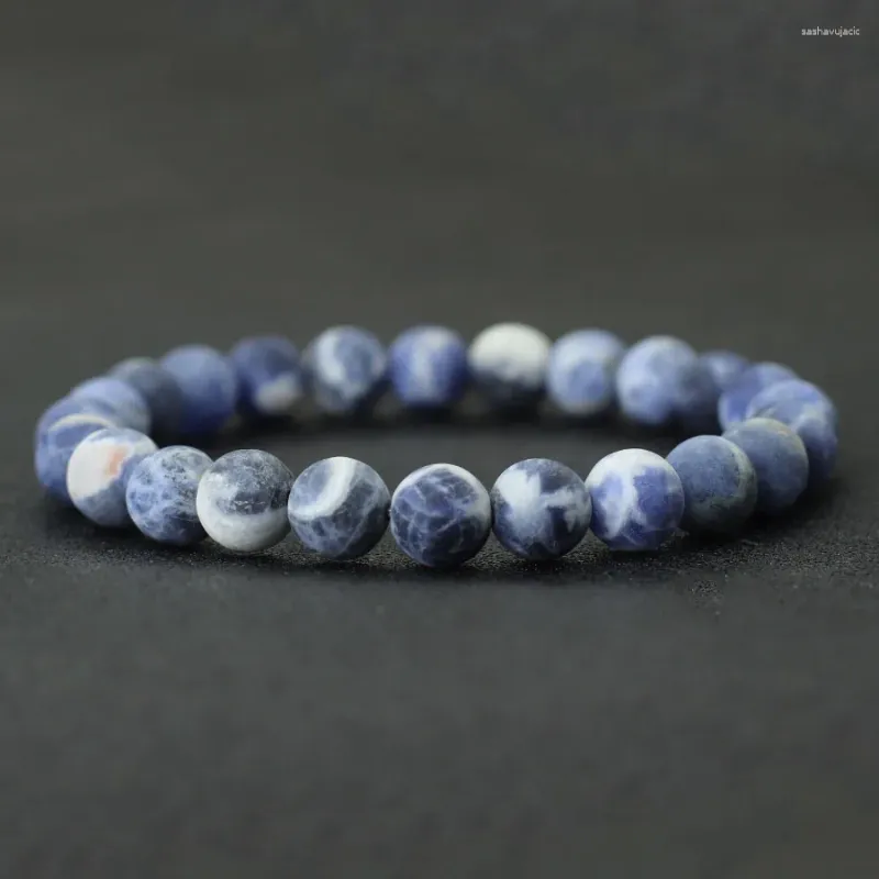 Charmarmband enkel stil armband för män klass en frostad natursten braslet accessoarer hombre sodalite tiger ögon pärlstav Braclet