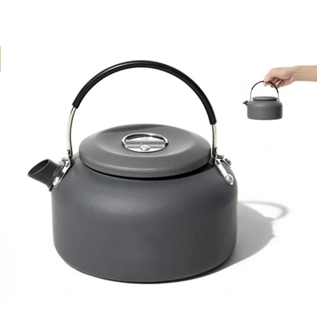 Camping en aluminium léger en plein air 0 8l 1 4L TEAPOT KEPTLE BABET POT CAMPING RADING BACKPACK275U7675669