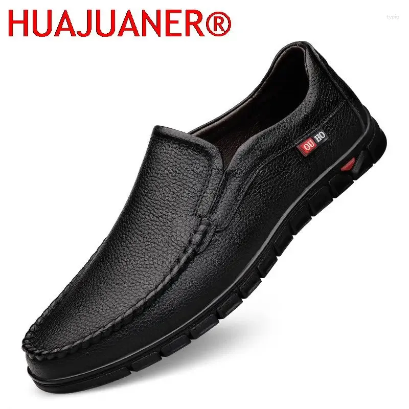 Casual Shoes Men's Loafers Slip On Boat Leather Men Lightweight Walking Driving Footwear Formal Office Male Outdoor Flats