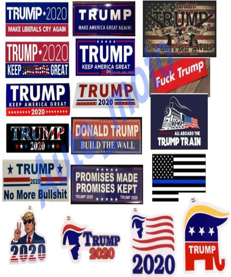 18 type New Styles Donald Trump 2020 Car Stickers 76229cm Bumper Sticker Keep Make America Great Decal for Car Styling Vehi3697308