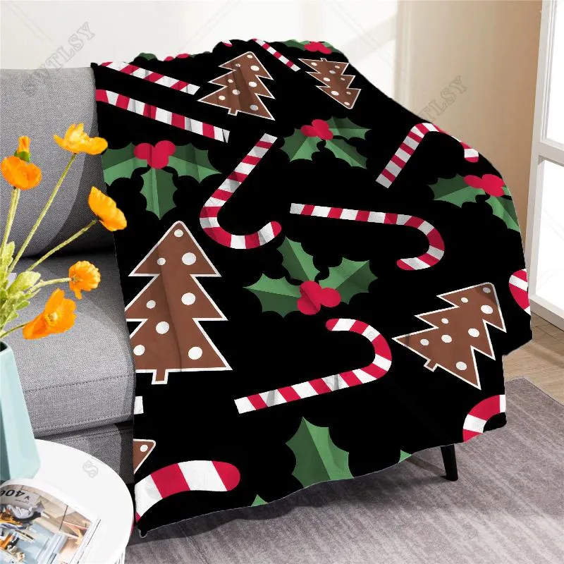 Couvertures de Noël jet couverture hiver chaude légère flanelle super douce pour lits canapé canapé à la maison adulte
