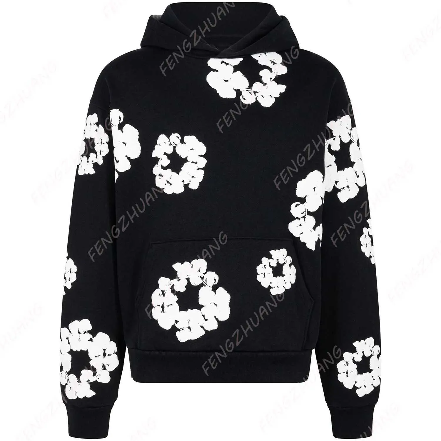 Harajuku Style Oversized Denim White Hoodie Mens With Harajuku Style Oversized Denim White Hoodie Mens With
