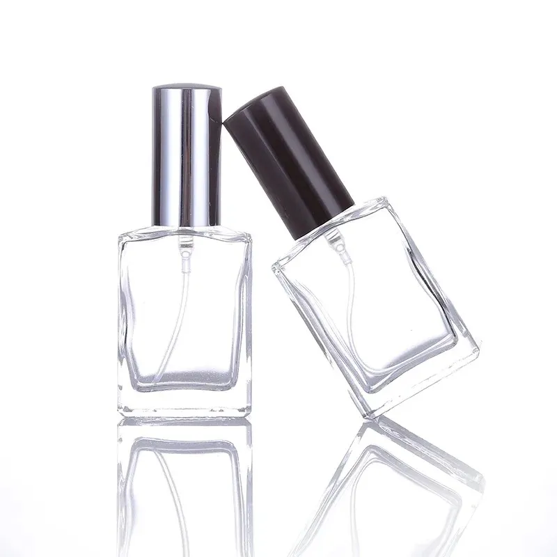30ml Cam Parfüm Şişesi Mini Taşınabilir Seyahat Parfüm Atomizer Şişe Renk Sprey Parfüm Pompası Kabuğu ile Doldurulabilir