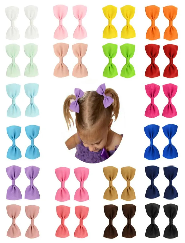 275 pouces Enfants Hairclips Girl Solid Bows Barretes Baby Boutique Hair Accessories Kids Hairpins 20 Color M0971970360