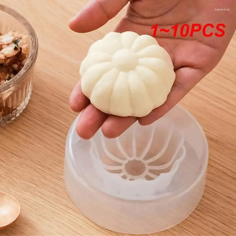 Baking Moulds 1-10PCS Chinese Baozi Mold Pastry Pie Dumpling Maker Steamed Stuffed Bun Making Mould Makers Kitchen Gadgets