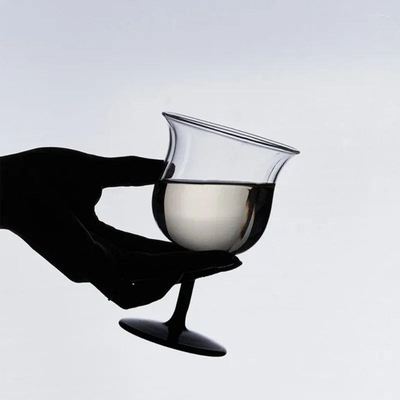 كؤوس الصحون كوب الزجاج الإبداعي عالية البورسليت مصمم نموذج أصلي شخصية خمر النبيذ الأحمر
