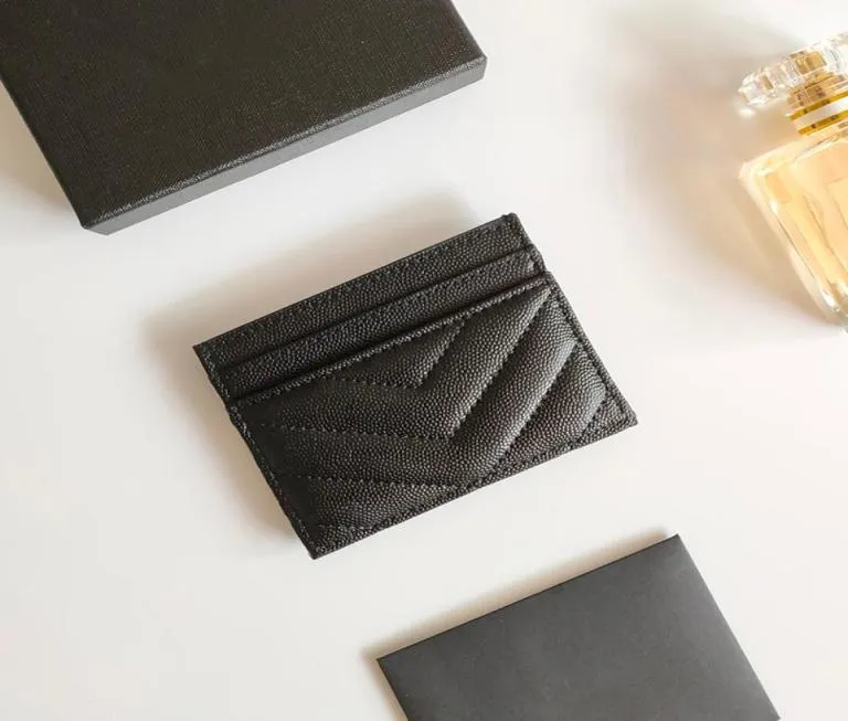 Marques Credit Card Holder Wallet Designers 4 Cartes Slot Caviar Leather Purse Passport Couverture avec Box9712631