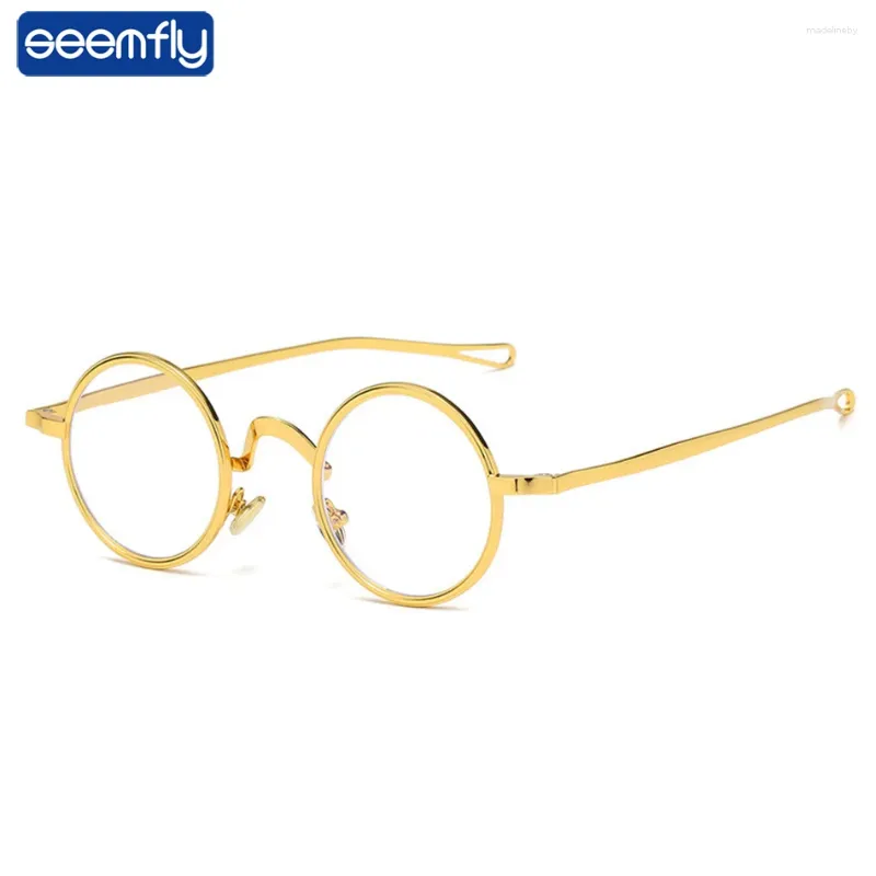 Sunglasses Frames Seemfly Classic Round Vintage Glasses Frame Men Optical Anti-blue Light Eyeglasses Goggle Male Female Retro Clear Len