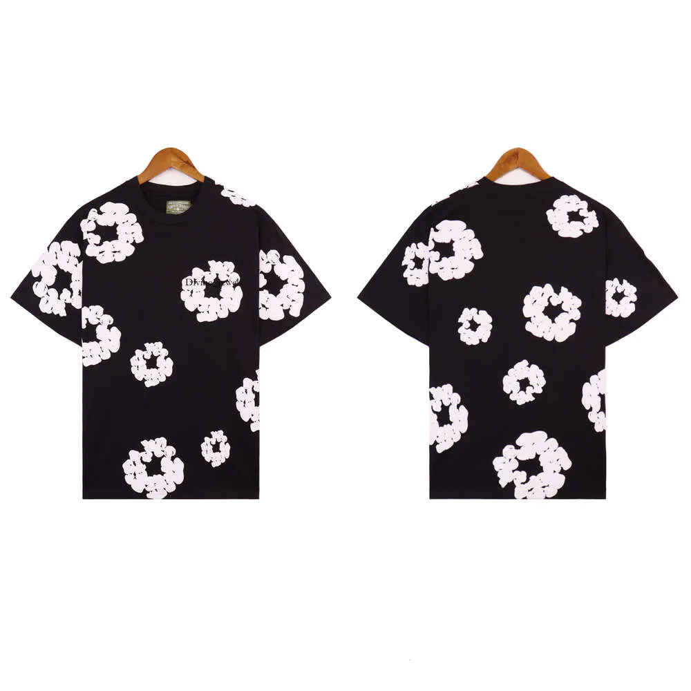 Jeansowe herbaciarnie luksusowe designerskie męskie koszulki Kobiety z krótkim rękawem letni nadruk krótkoboczny ubrania moda moda bawełniana bawełna koszule odzieżowe 9488 4851
