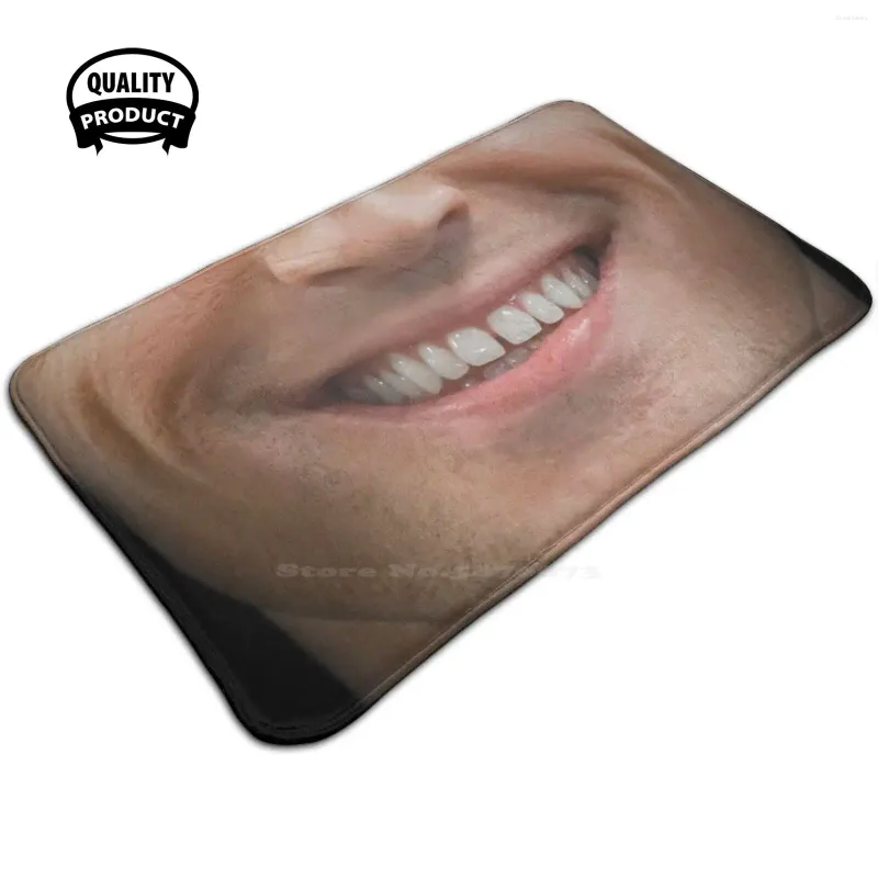 Carpets e nuel sourire portrait face 3d Soft non glis tapis tapis pavé de pied français français politicien politique patriotique