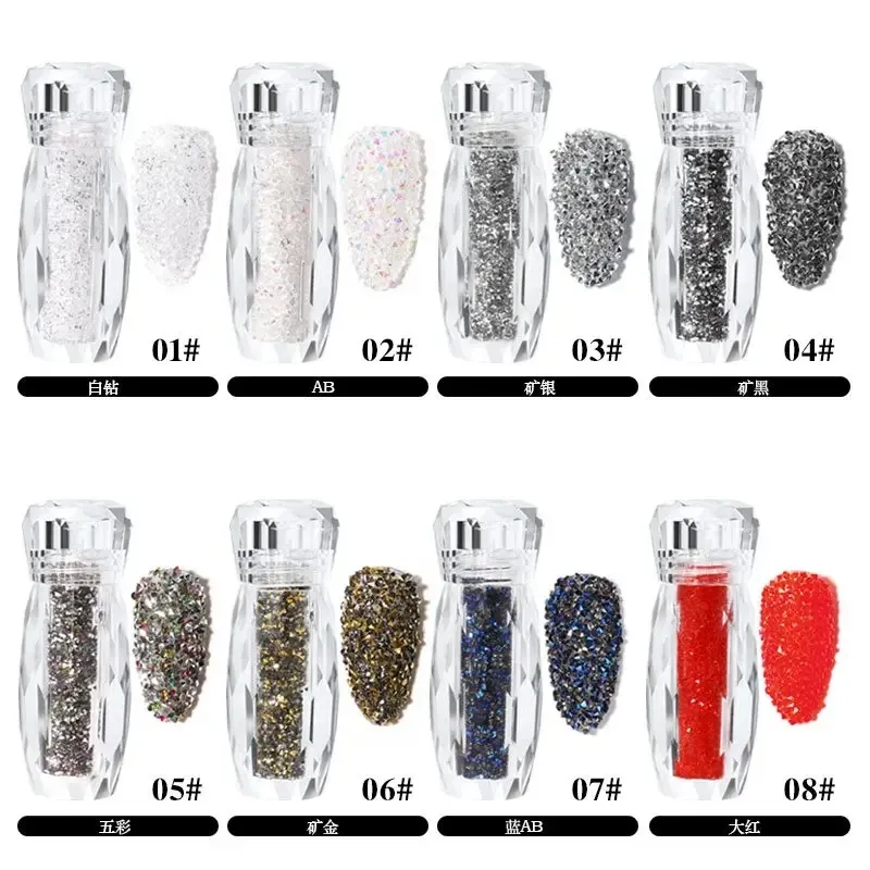 Symphony Glitter Caviar Nails Rhinestons Fairy Micro Crystal Beads 3D Nail Art Assories Diy Pixie Design Manicure Decoration