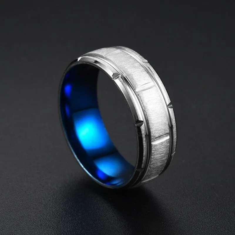 Fashion Designer Jewelry For Men Women Couple Rings Stainless Steel Classic Anniversary Engagement Party Wedding jewelry gift 8mm