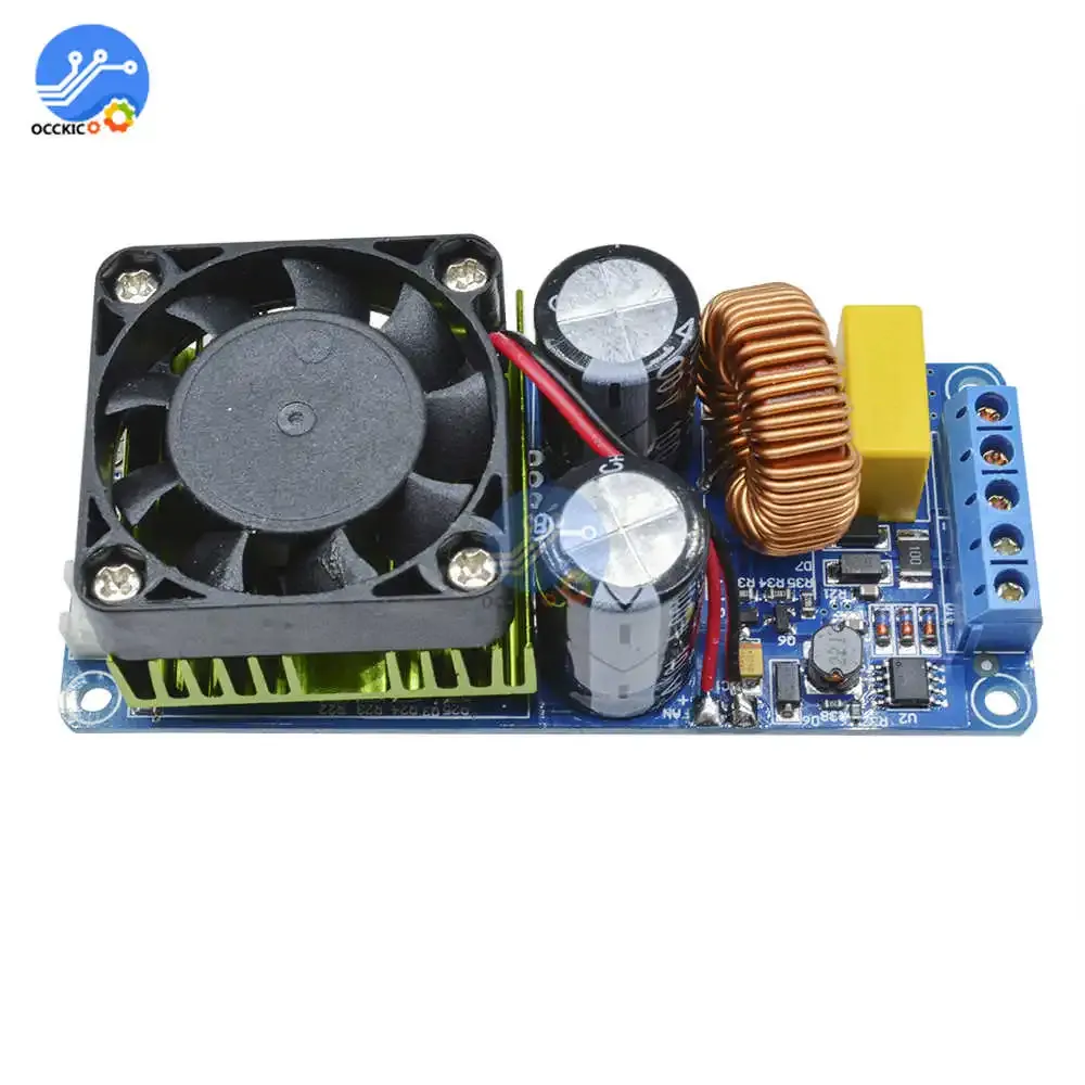 Versterker IRS2092S 500W MONO -versterker Board Klasse D HIFI High Power Digital AMP 20Hz20kHz Luidsprekerbescherming met fans