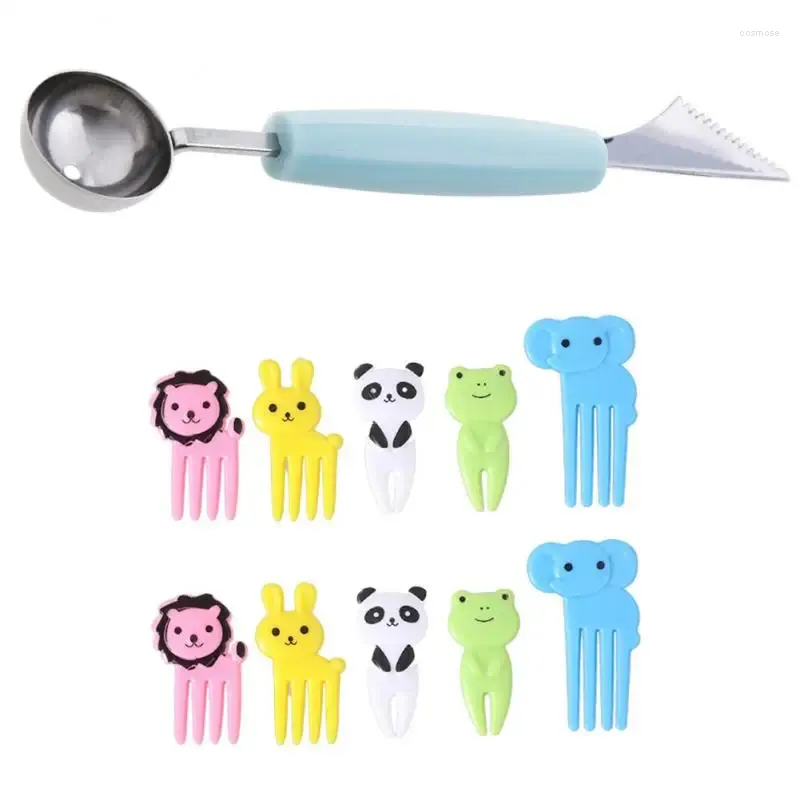 Forks Fruit Toothpicks Has Many Uses Ball Digger High Quality And Durable Stainless Steel Kitchen Tools Ice Cream Scoop Safety Mini