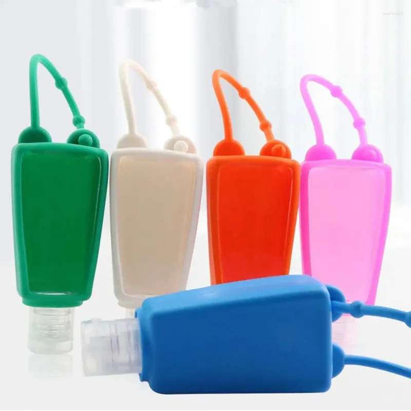 Bouteilles de rangement 30 ml silicone léger rechargeable avec contenant de corde suspendue Accessoires de voyage de lotion portable de corde suspendus