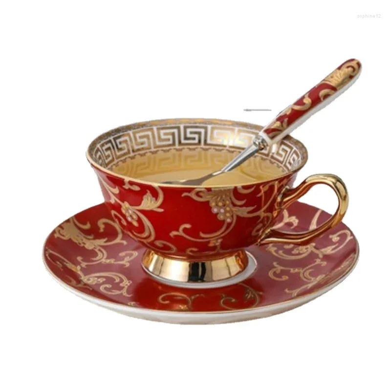 Кружки HF Bone China Coffee Cup Cupe European Set English послеобеденный чайные чашки