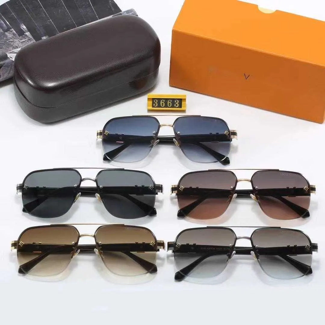 Designer Solglasögon Glasögon Polarisation Polariserade nyanser utomhussport Adumbral Frame Mirror Simple Fashion 3663