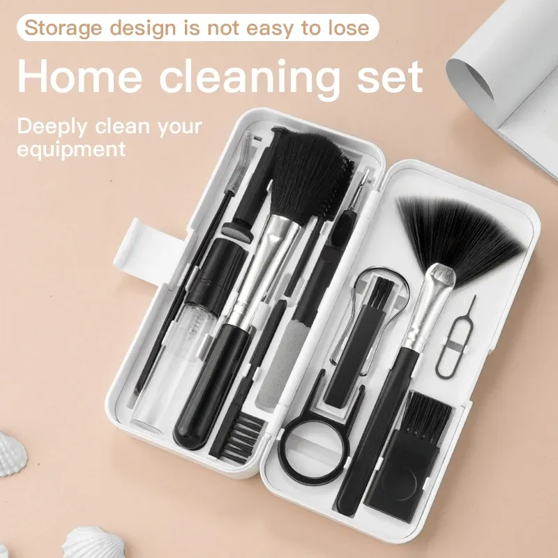 Phone/tablet/camera screen cleaning tool computer keyboard cleaning kit earphone cleaning brush key cap extractor 18 in1