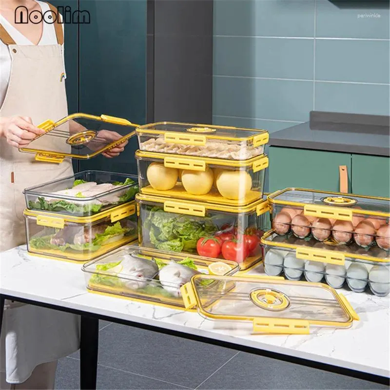 Storage Bottles Plastic Timekeeping Kitchen Organizer Fridge Drawer Box Dumplings With Lid Refrigerator Egg Holder Food Containers