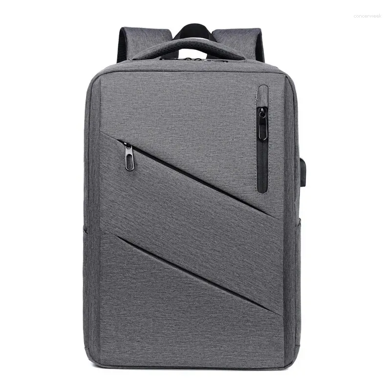 Backpack Rilibegan Men City Business Backpacks USB Port Big Capacity Light Weight Male Storage Bag