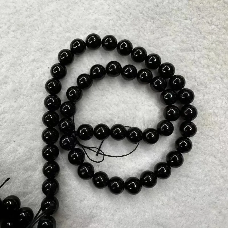 Strand 2024 Natural Black Tourmaline 8mm Stone Pärlor för kvinnor Män Simple Energy Armband Akademiska magnetfältsmycken