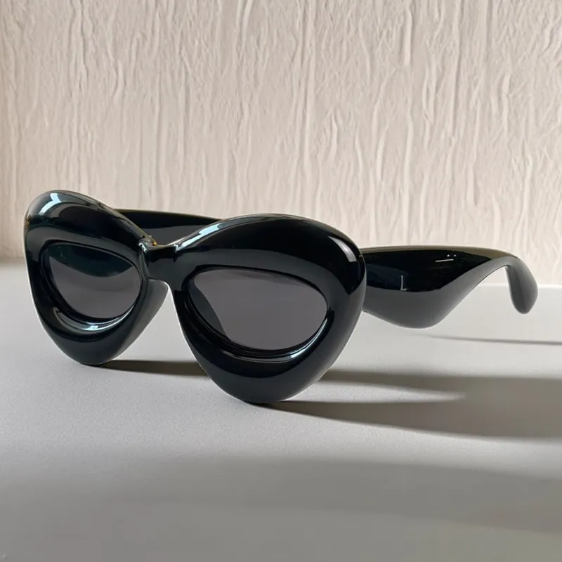 A067 occhiali da sole acetato per uomo e donna stilista nera fresco punk fottuto modello futuristico festa UV ragazza lussuosa occhiali da sole di lusso