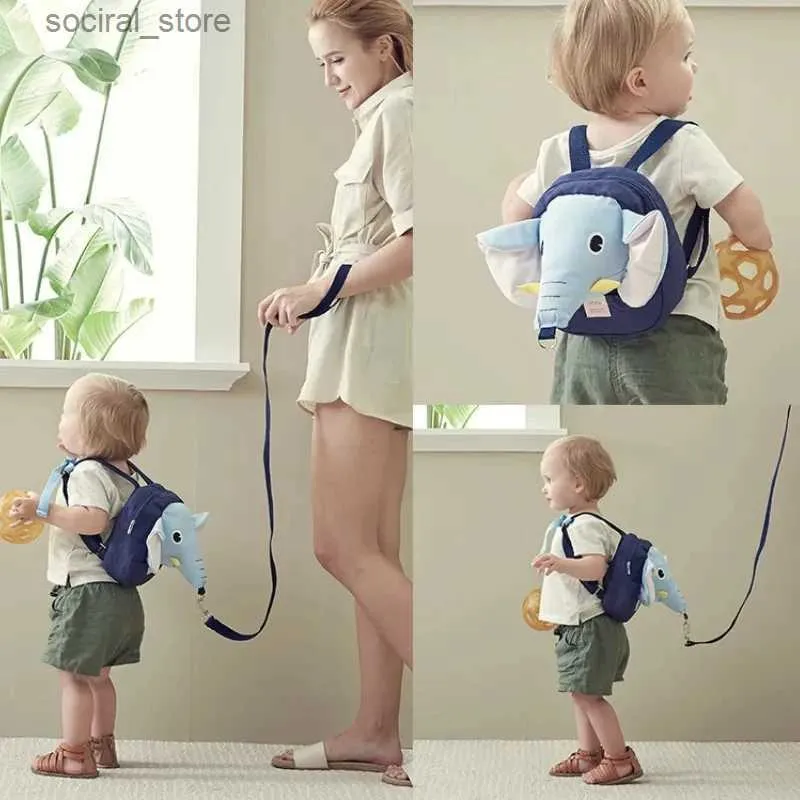 Carriers Slings Sackepacks Baby Walker Enfants Anti Lost Harness Sac à dos Sac éléphant à marche