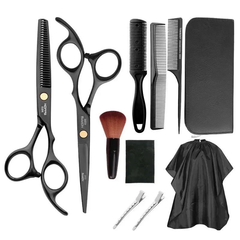 Professional Hair Cutting Scissors Set – 6 Inch Thinning Scissors & Shears, Japanese Steel, Blue/Purple