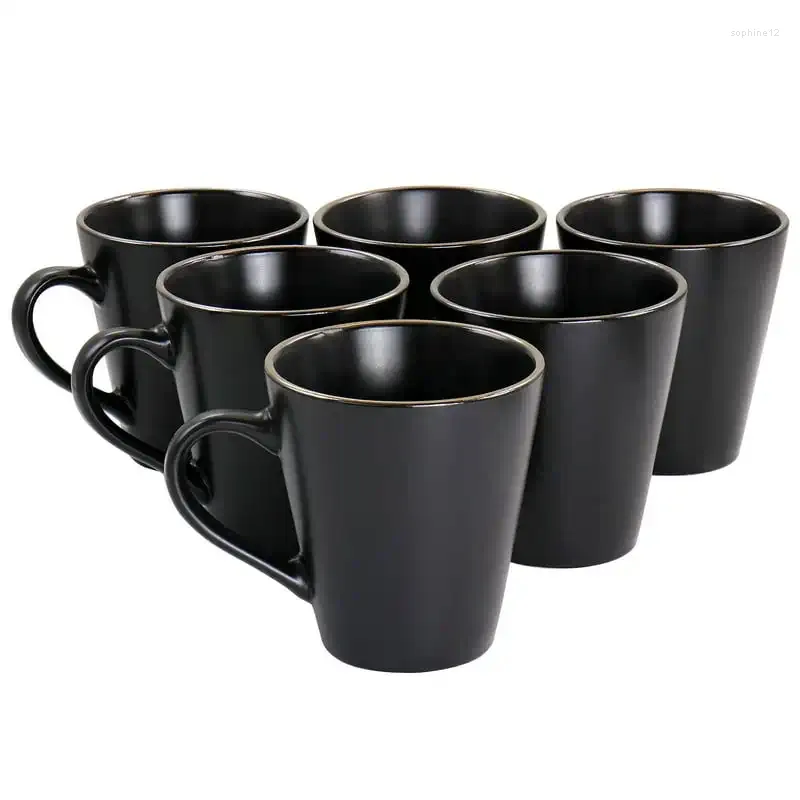 Canecas de 6 peças caneca stoare cetact em majack com aro de ouro