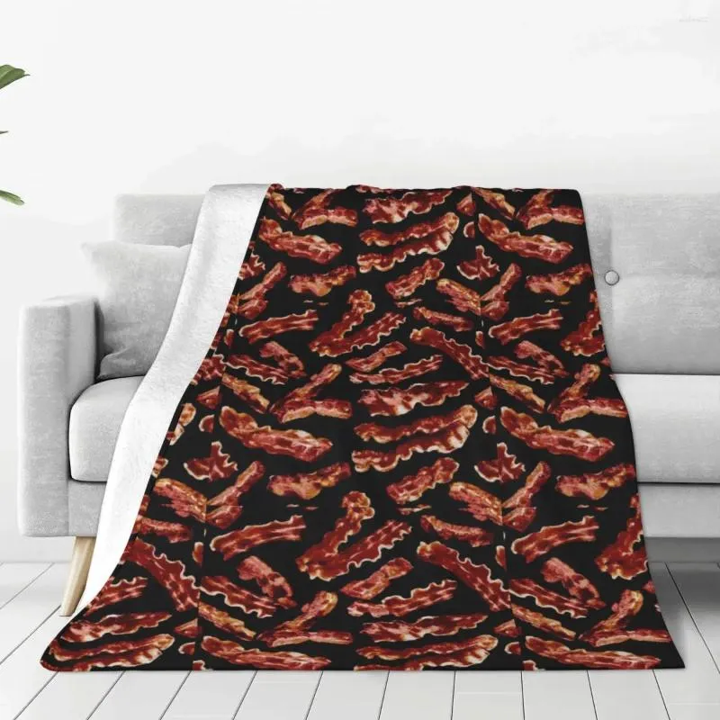 Dekens bacon zachte fleece gooi deken warm en gezellig voor alle seizoenen comfortabele microfiber bank sofa bed 40 "x30"