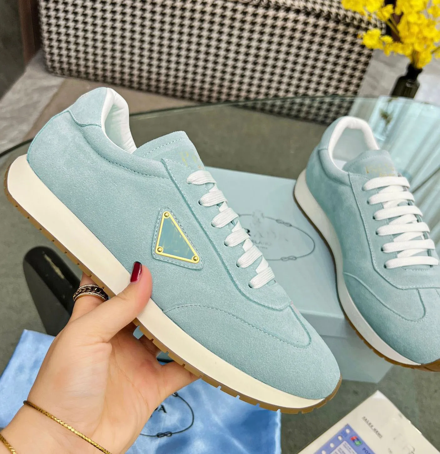 Profesjonalni mężczyźni Prax 01 Re-Nylon Sneakers Buty Ziarna skórzana zamsz guma Sole Outdoor Treners Party Wedding Man Codziennie spacery EU38-46 z pudełkiem