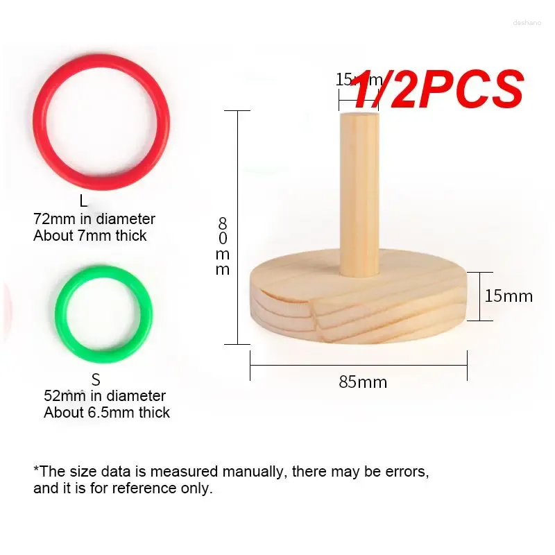 Andra fågelförsörjningar 1/2 st 3cm papegoja ring leksak solid trä utbildning underrättelseutbildning interaktiv leksaker fåglar