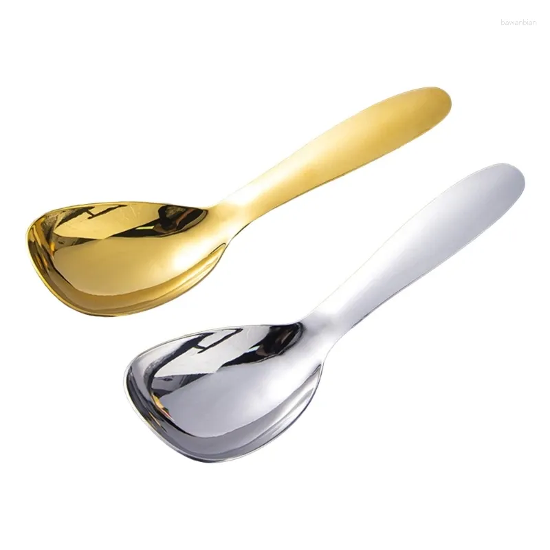 Spoons Thick Short Handle Soup Stainsless Steels Kitchen Rice Paddle Large Dinner Dishwasher Safe