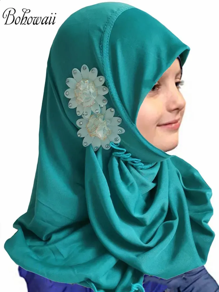 BOHOWAii Instant Hidżabs for Muslim Girl 2-7 yeears Turbans Modlitwa