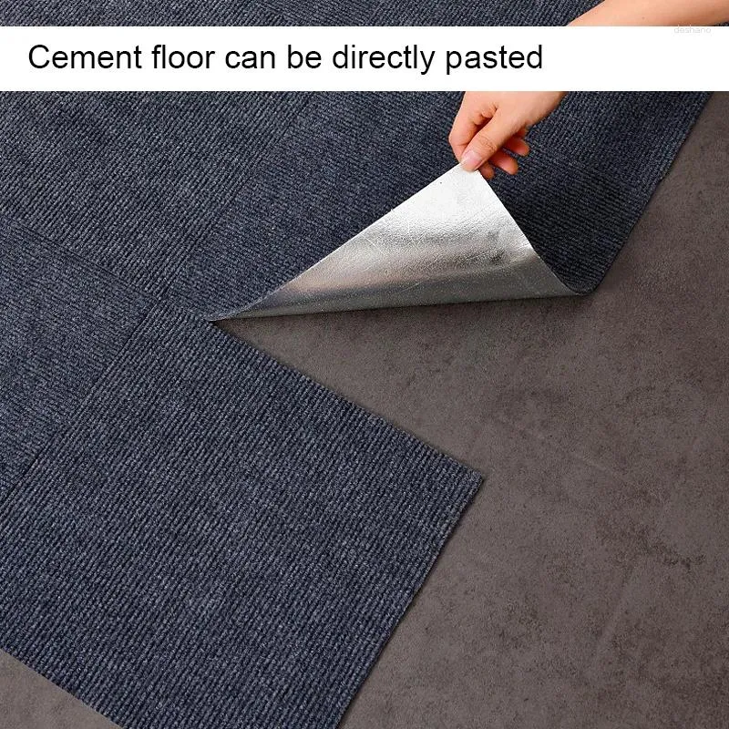 Carpets Children's Room Carpet Self Adhesive Floor Sticker Living Bedroom Rug Kitchen Mat Office Home Decor Anti-Slip 30x30cm