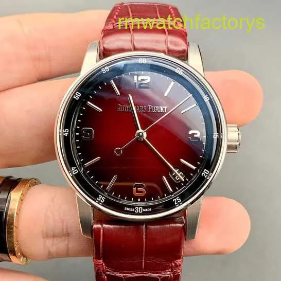 Perfect AP Wristwatch Code 11.59 Série 41 mm Automatique Mécanique Fashion Casual Mens Swiss Famous Watch 15210BC.OO.A068CR.01 VIN SMOKED RED Watch