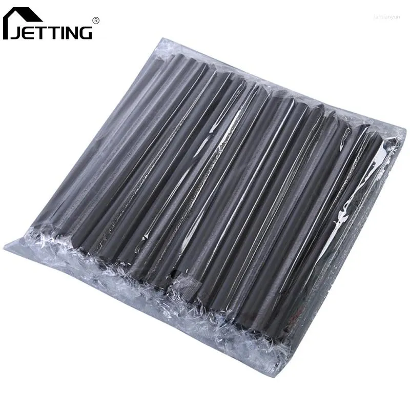 Drinking Straws 100pcs Milkshake Bubble Boba Milk Tea Plastic Thick Smoothie Cold Drinkware Bar Accessories