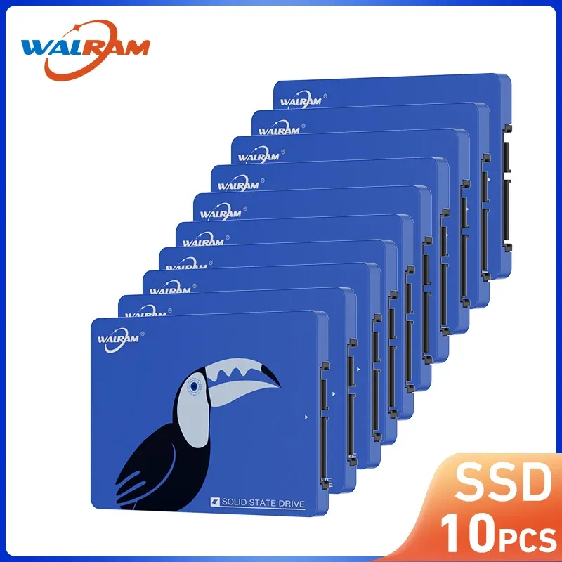 Paneler Walram hårddisk Drive SATA3 SSD 120 GB 128 GB 256 GB 480 GB 500 GB 512 GB 1TB Internt fast tillståndsdrivning SSD för Desktop PC Laptopop